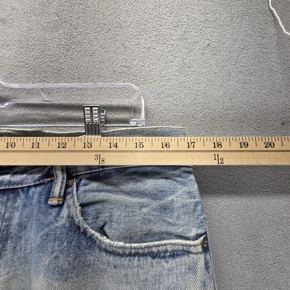 Gap‎ 1969 Jeans Mens 33x32 Blue Selvedge Straight Faded Light Wash Button Fly